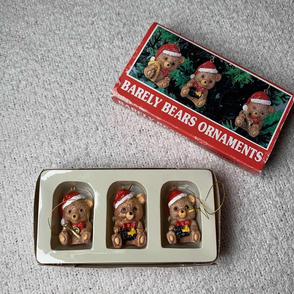 Vintage BARELY BEARS Ornaments‎ For Christmas Around the World House Of Lloyd